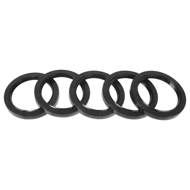 RATCHROLL Universal Oil Seal TC Double Lip W Steel Spring Seal Ring Rotary Shaft Seal 65x85x10mm High Pressure NBR Rubber Black 5 Pcs - Image 1